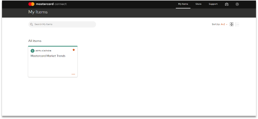 MCC My Items Screenshot